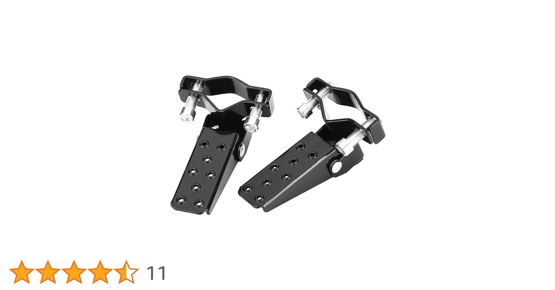 Universal Motorcycle Folding Rearsets Folded Motorbike Footrest Bicycle Footpegs Foot Pegs Pedal (Black