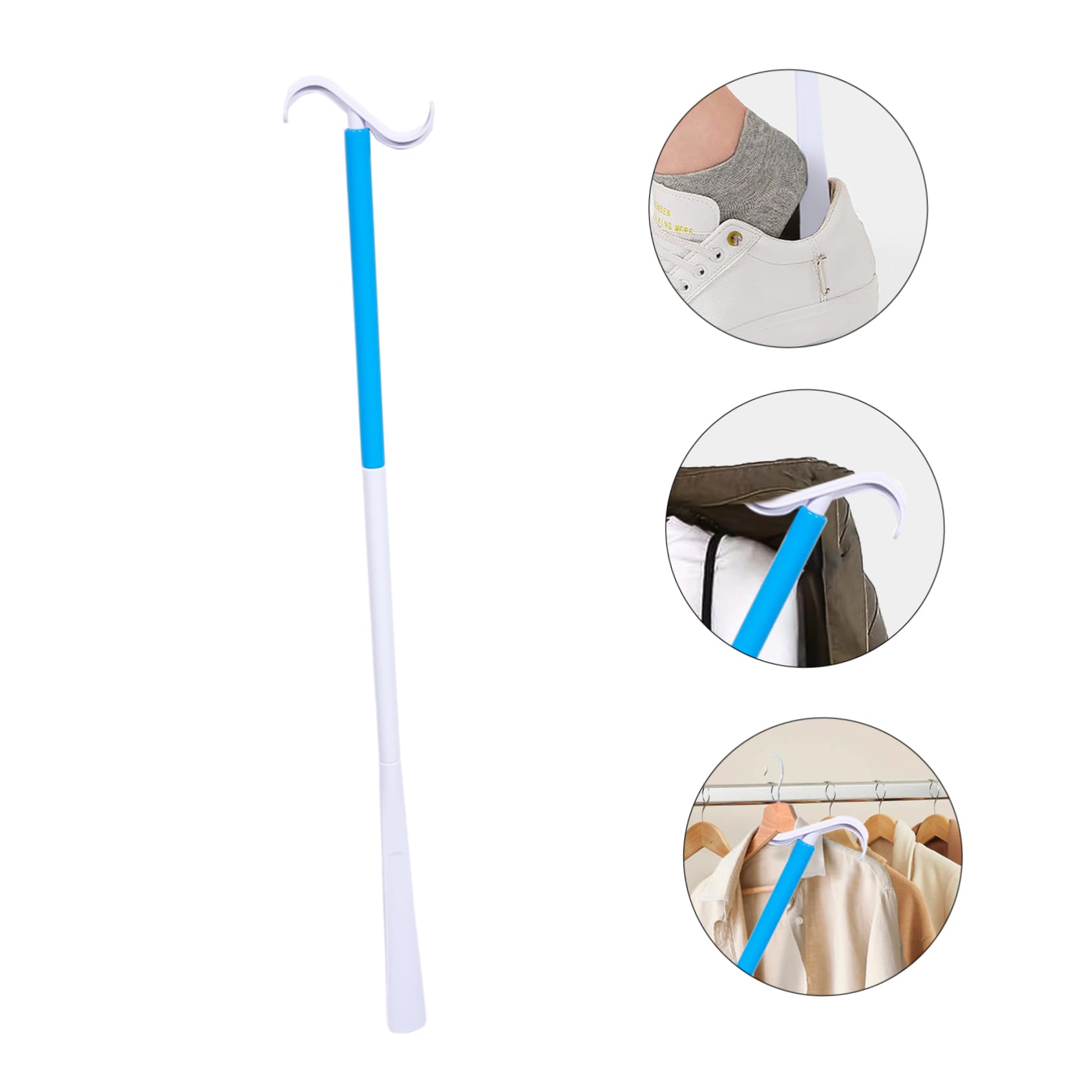 Ipetboom 4piezas Calzador De Zapatos y Ayudante Para Vestir Multifuncional Para Mayores y Discapacitadas Varilla De Vestir y Calzador De Calcetines Diseño Ergonómico Para