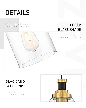 zeyu Modern Hanging Pendant Lights 2 Pack, Kitchen Pendant