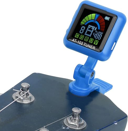 Miniatura 9 de Afinador de guitarra recargable, afinador USB con aroma a guitarra Clipon Afinador recargable con batería incorporada para guitarra, bajo, violín,