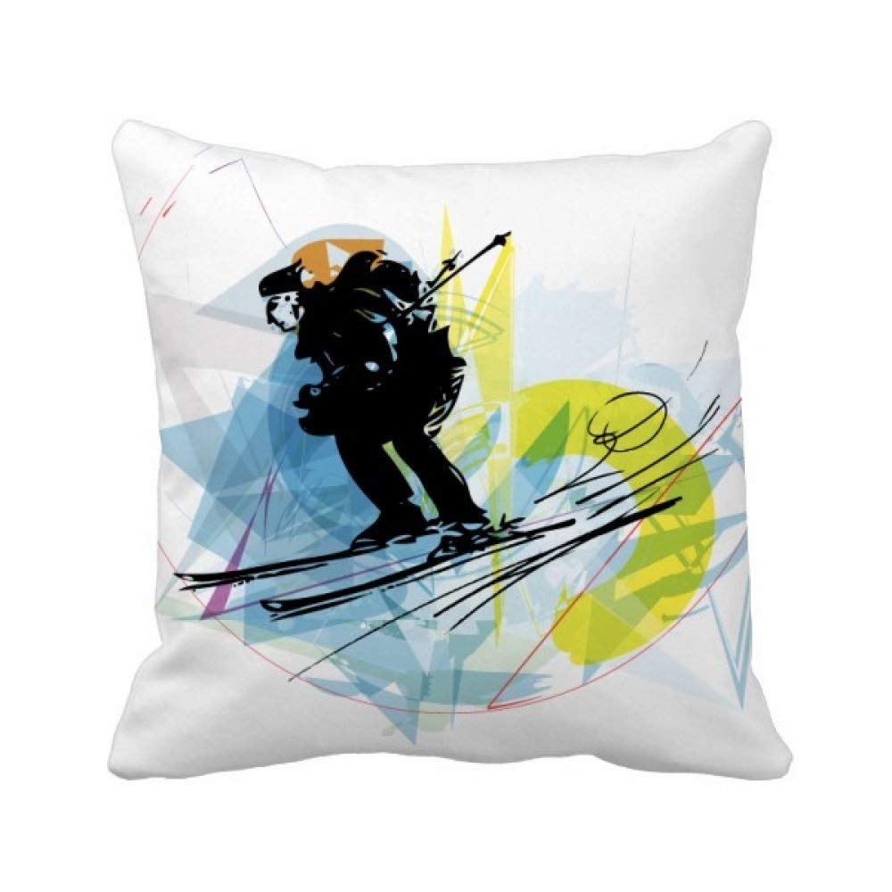 Housse de coussin sports aquarelle de haute qualité en tissu doux