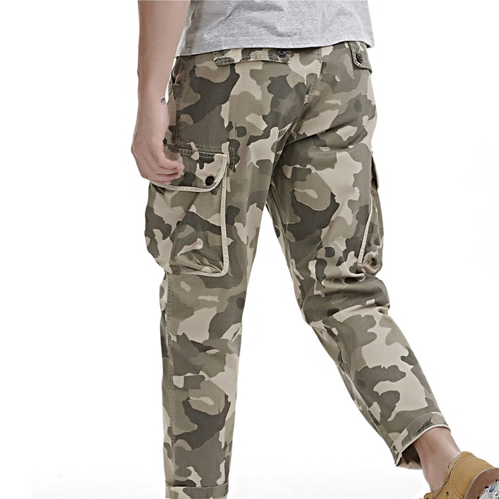 Pantaloni chino da uomo, casual, vestibilità rilassata, pantaloni cargo da jogging, pantaloni cargo da uomo, pantaloni basic lavati, pantaloni da jogging, pantaloni per il tempo libero, con tasche