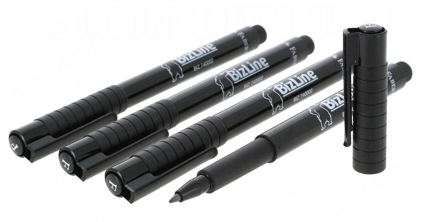 Bizline Lot de 4 marqueurs permanents Noir