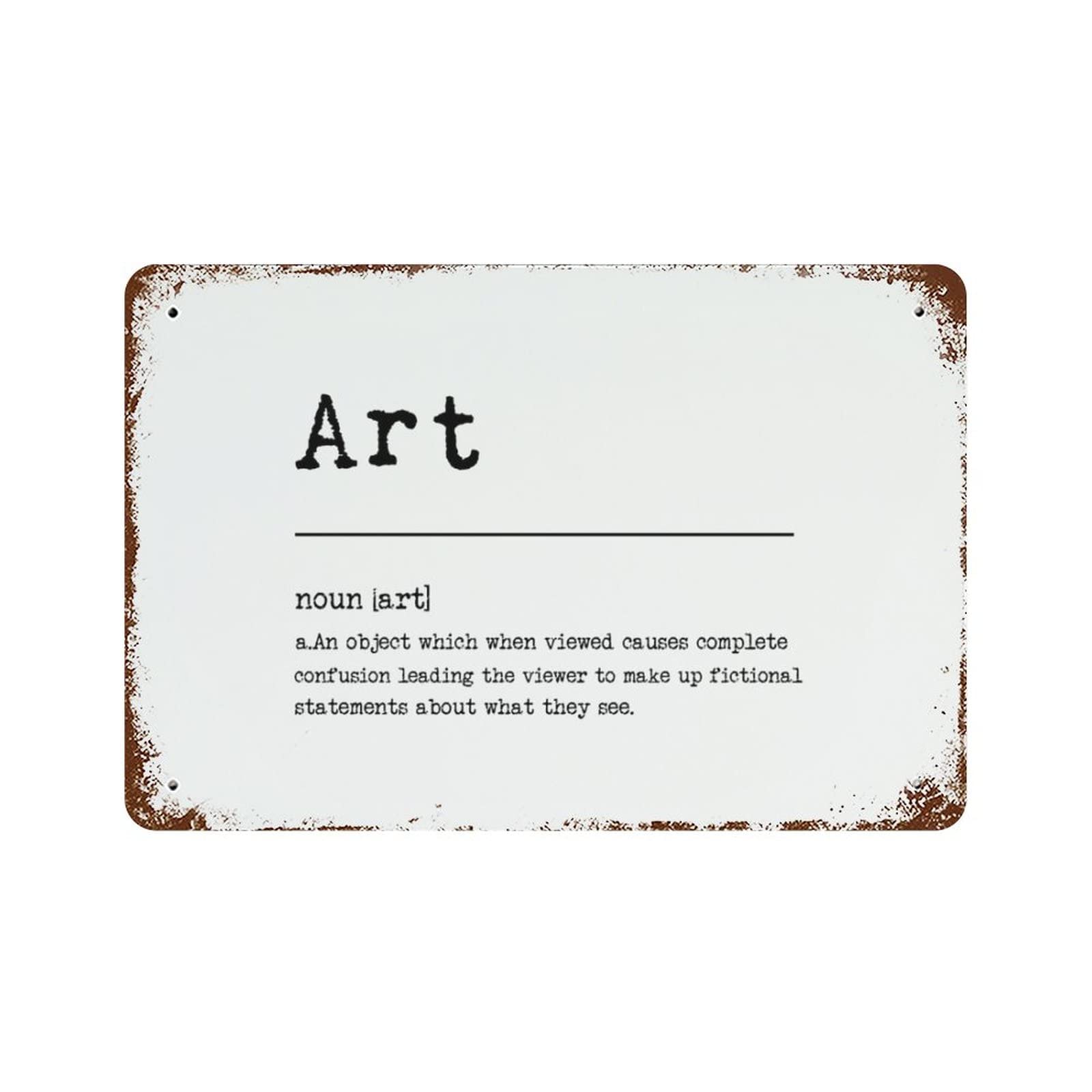 Panneau en aluminium avec texte de définition pour déco maison 30x45 cm