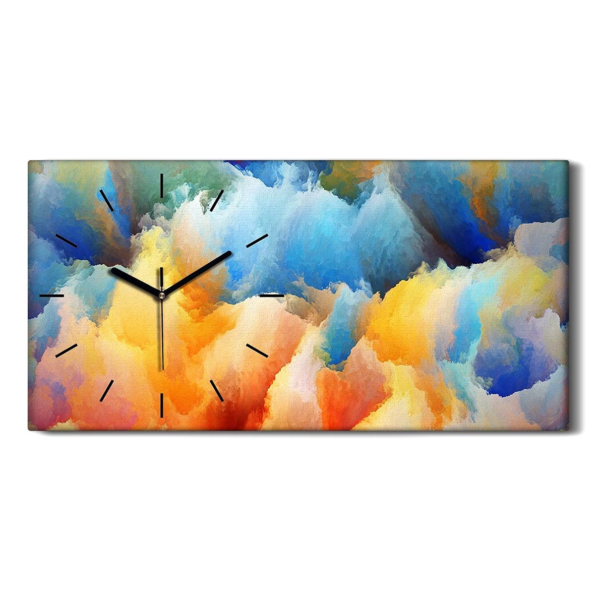 Horloge sur toile sans tic tac art mural moderne salon chambre