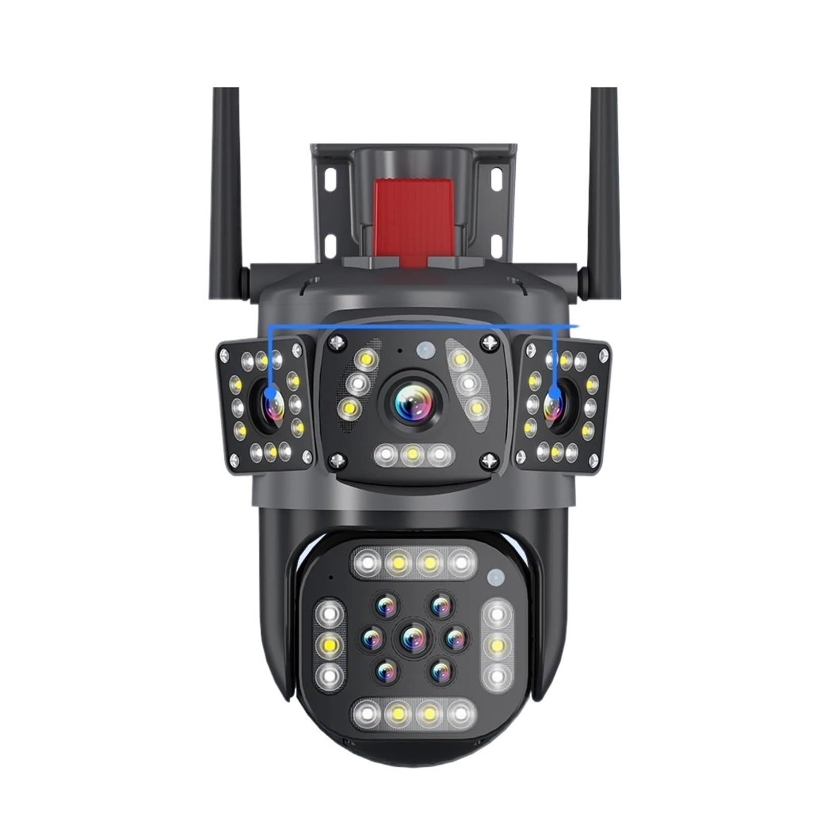 Kamera Dzwonkowa, Trzyekranowe kamery zewnętrzne 6K 12MP Kamera IP Ochrona bezpieczeństwa Wykrywanie ruchu 4K CCTV Survalance(6K 12MP No Card)
