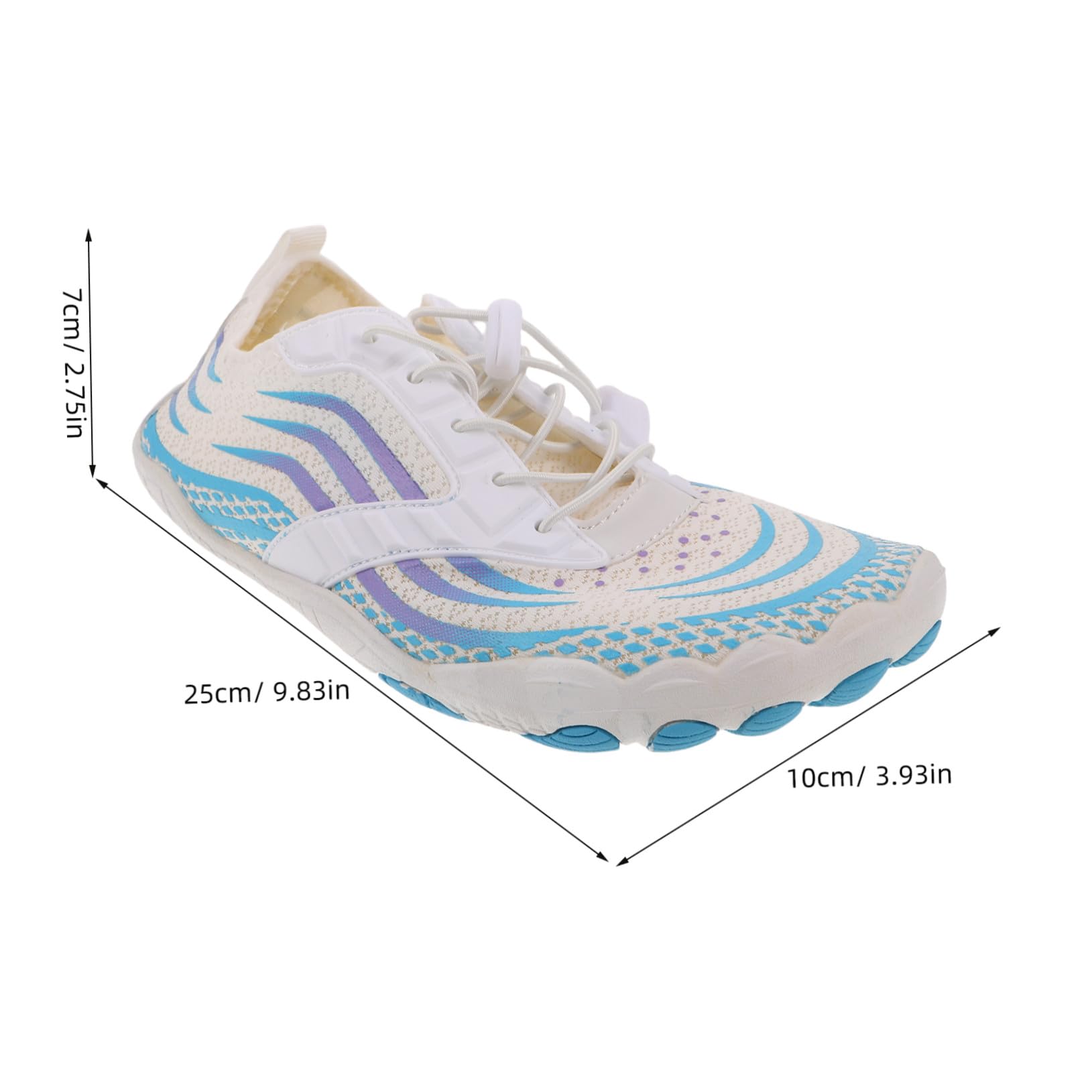 Zapatos Acuáticos Descalzos Talla 39, Goma y Mesh, 1 Par