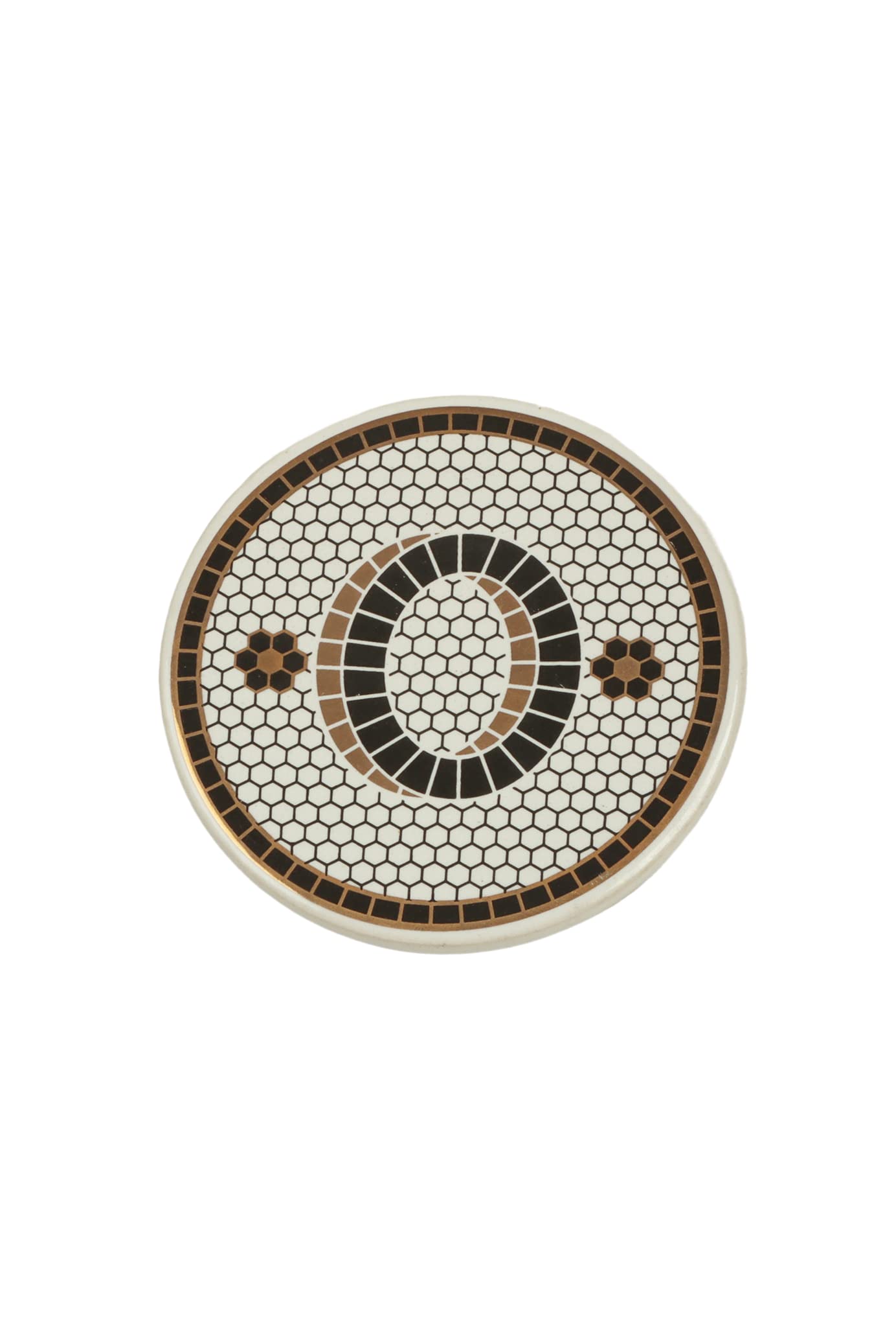 G Decor Pub Black and gold Tile Monogram Alphabet initial Coasters Letter A-Z (O)