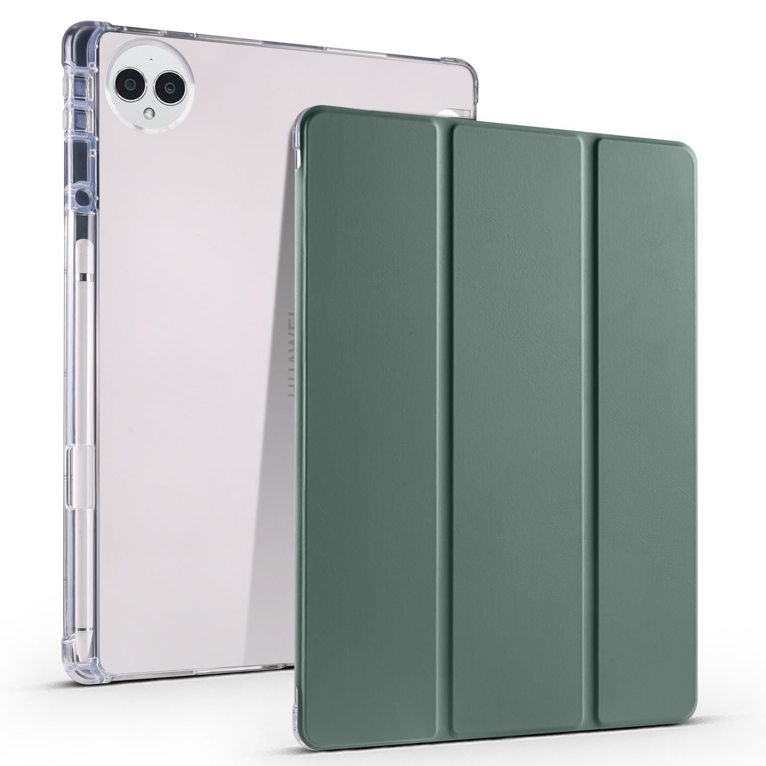 Compatible with Huawei Matepad Pro 12.2" (2024) Case Slim Lightweight Protective Case Smart Cover Shockproof Cover with Clear Back Shell w/Pencil