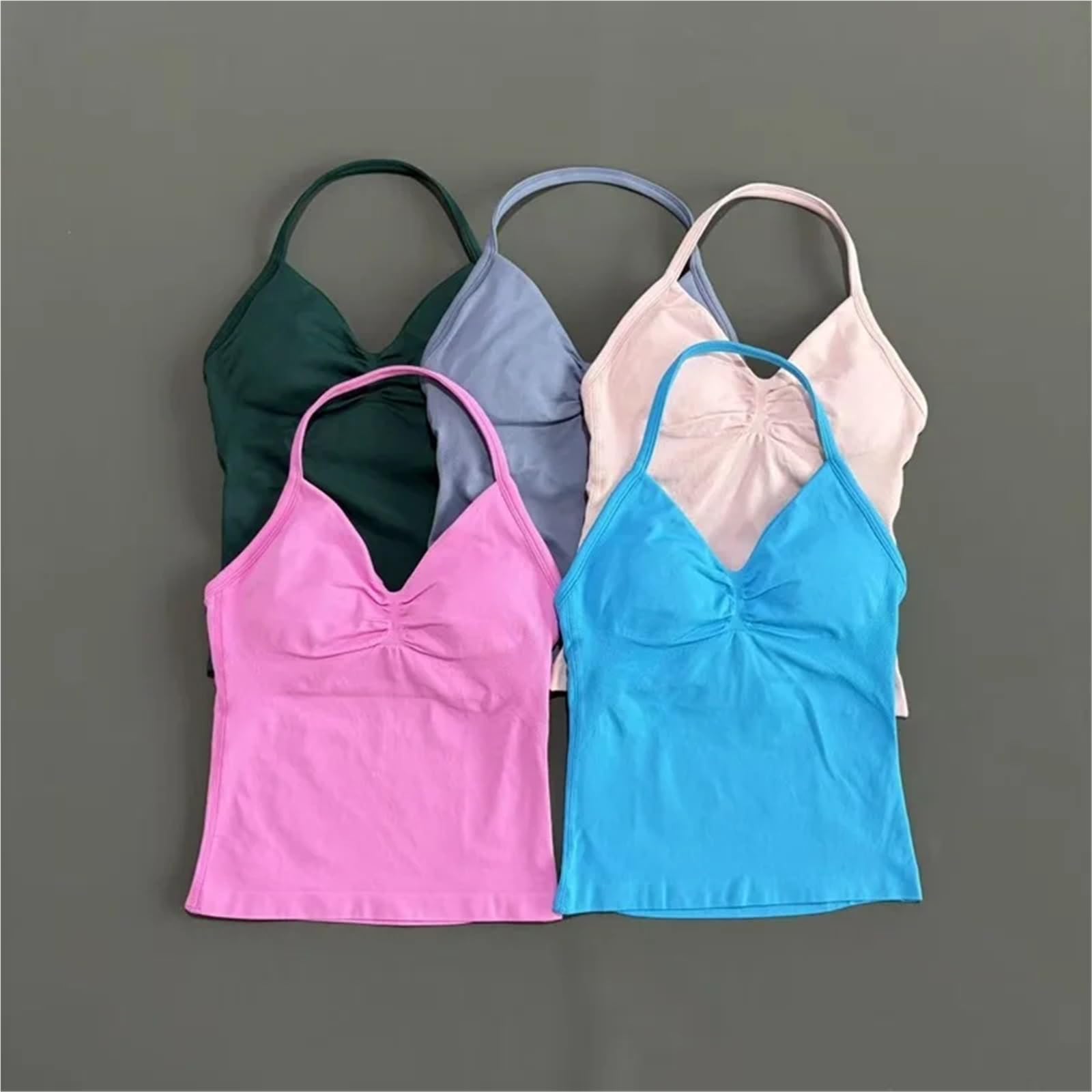 Canotte Senza Schienale da Donna con Top Spalline Lunghe e Canottiera Yoga per Donne