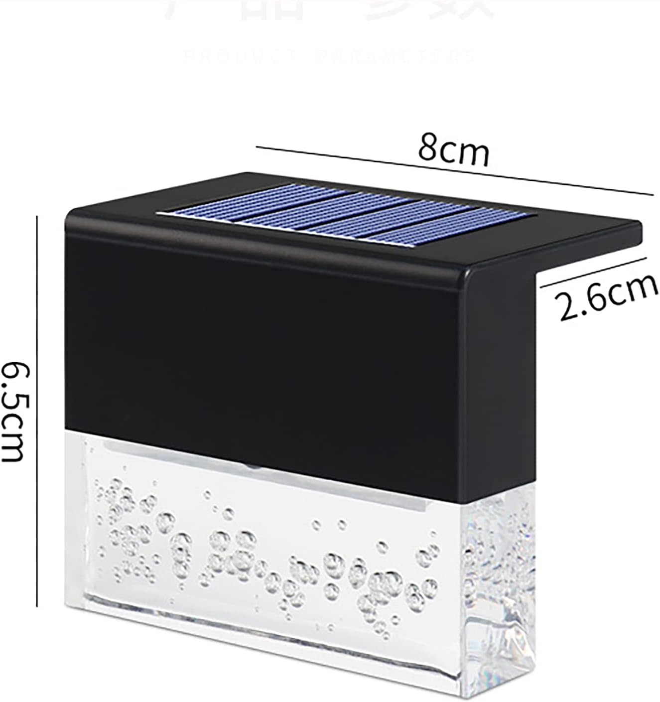 6pcs Solar Deck Light Outdoor Solar Light Fence Post Solar Light Solar Step Light Outdoor Waterproof Outdoor Passage Courtyard Fence Stair Steps and Fence