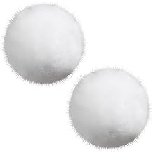 JiaDuo Big Women Costume Shoe Ball Clips 2PC Fluffy White Pom Poms Halloween Fairy Dress up Accessories