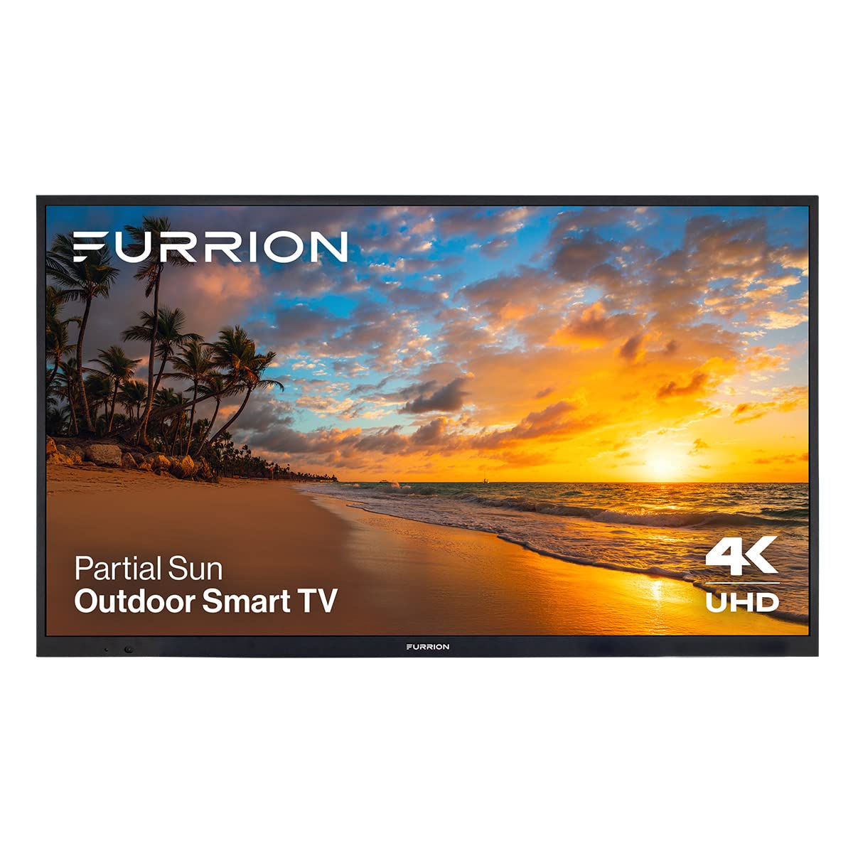 FurrionAurora 55-Inch Partial-Sun 4K Outdoor Smart TV - Weatherproof Television w/ HDR10, Anti-Glare, 750-Nit LED Screen, Impact-Resistant Screen, External Antenna for Partially Sunny Outdoor Areas