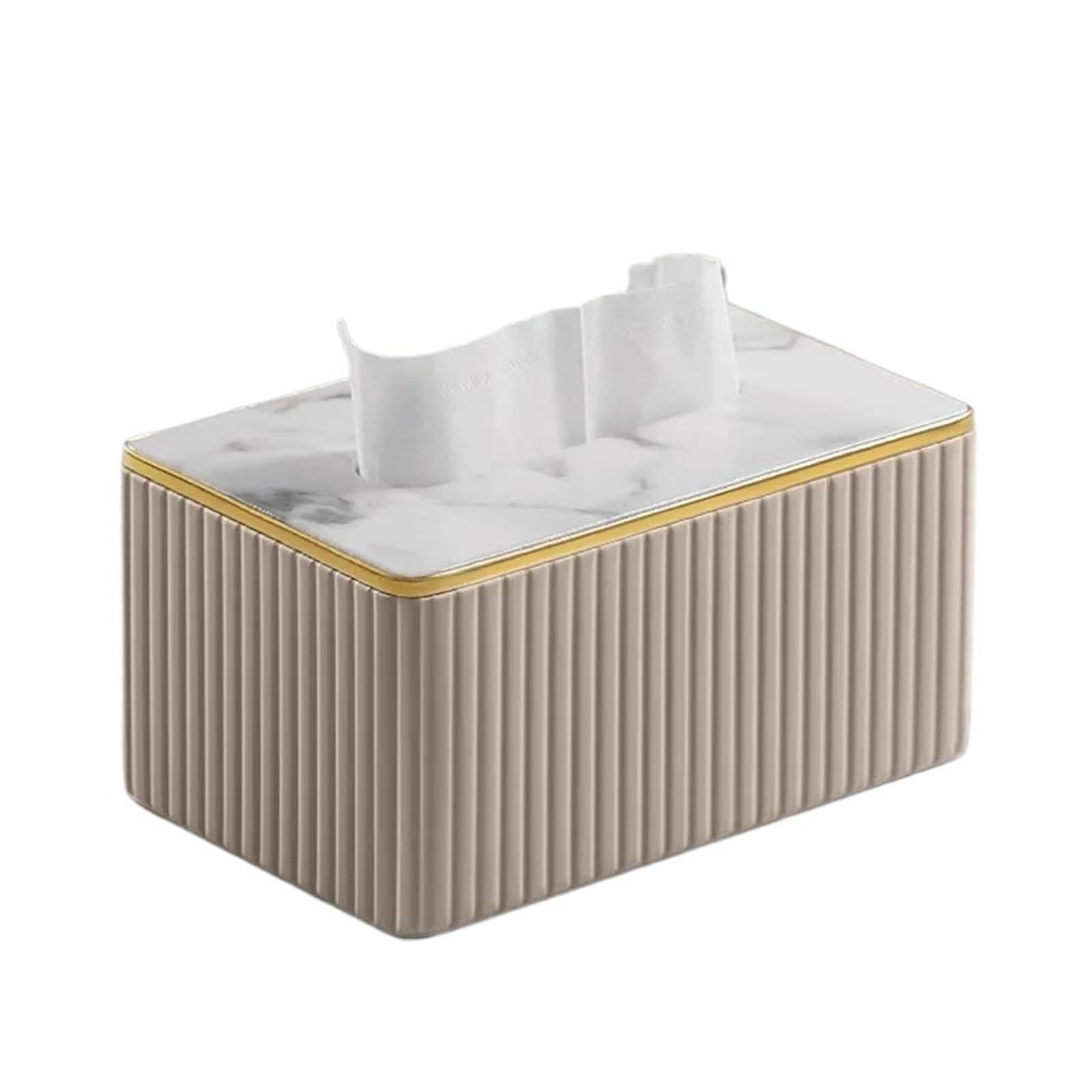 Dvmsief Milk Tea Small Tissue Box Cover Tissue Box Simple Leather Living Room Decoration Cover Household Desktop Face Towel Paper(Milk Tea Small)