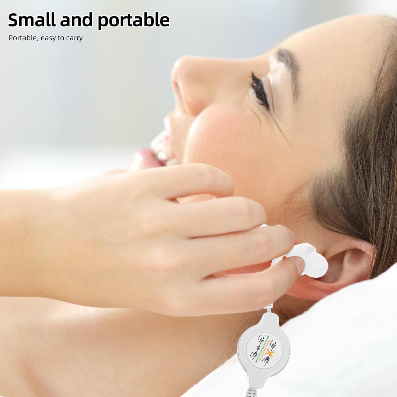 Mikikit 3 Pack Retractable Earbuds: Tangle-Free Wired in-Ear Earphones with 3.5mm Jack, Portable Stereo Headphones for Travel School Tablets, White