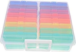 OSALADI 1 Set Photo Storage Box Small Objects Organizer Photo Keeper Photo Case Craft Case Organizer Black Storage Containers Cards Greeting Card Organizer Picture Special 4x Plastic