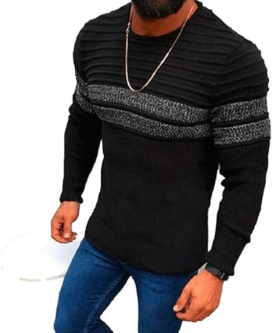 colorblock striped sweater