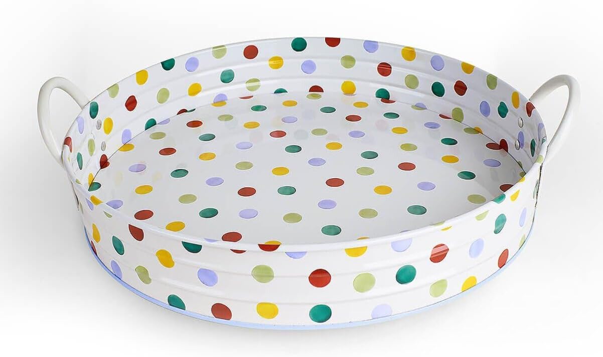 Emma Bridgewater Polka Dot Round Tray With Handles