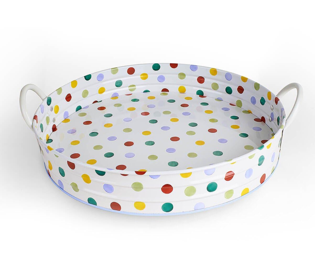 Emma Bridgewater Polka Dot Round Tray With Handles