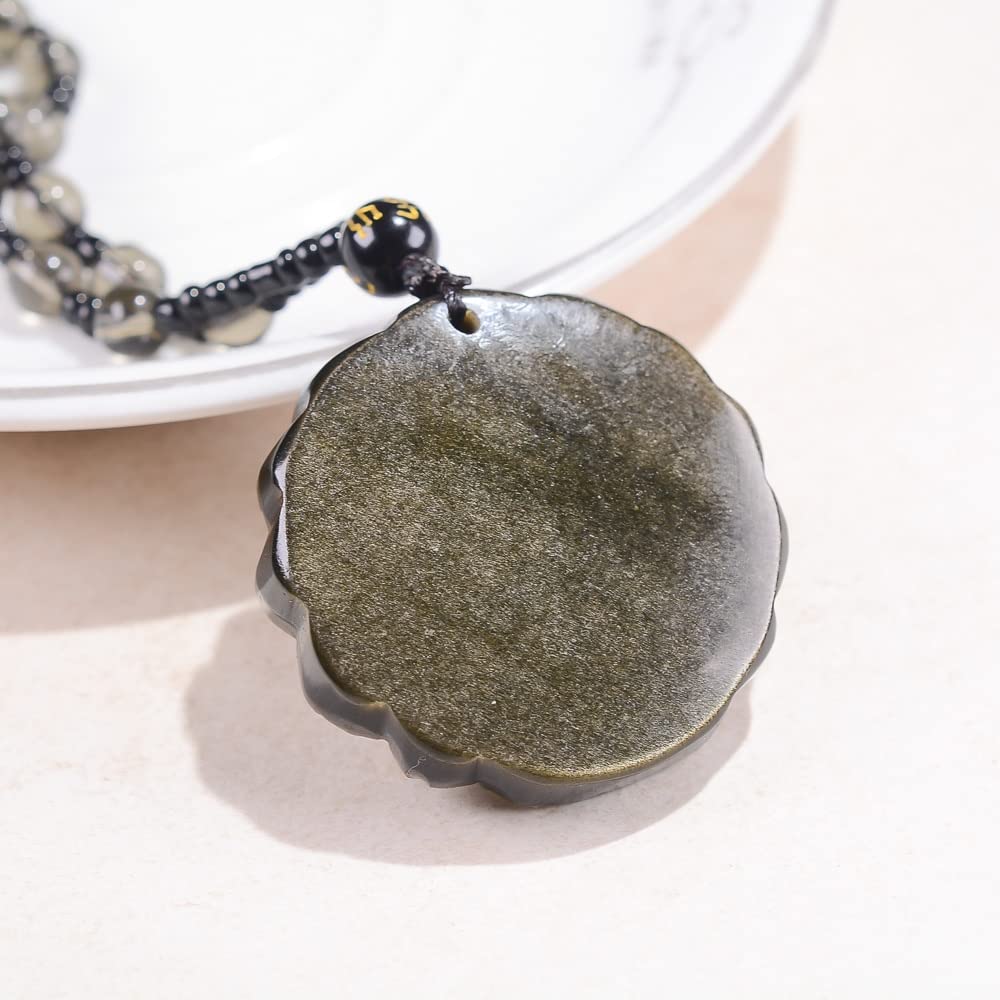 Natural Gold Obsidian Carved Peacock Quartz Crystal Skull Reiki Healing - Image 3