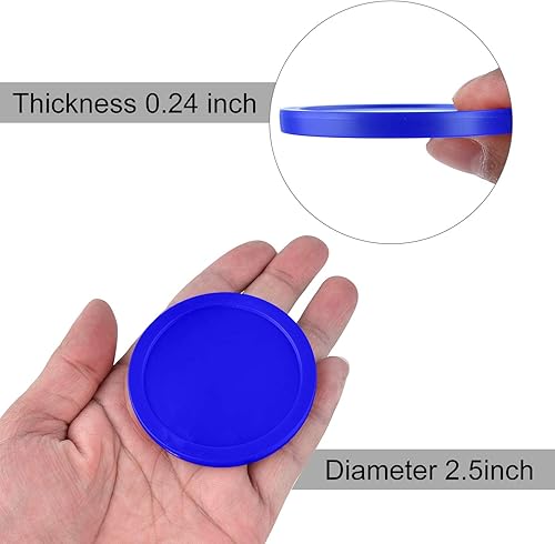 Miniatura 3 de Coopay Empujadores de hockey de aire y discos de hockey de aire más gruesos, asas de portería, accesorios de repuesto para mesas de juego (4