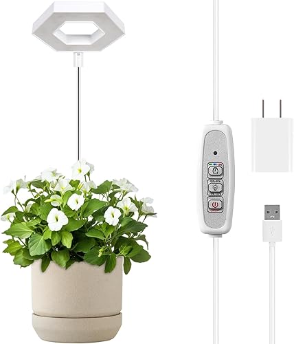 FOXGARDEN Luz de crecimiento, luz LED de espectro completo para plantas de interior, lámpara de cultivo con temporizador de encendidoapagado