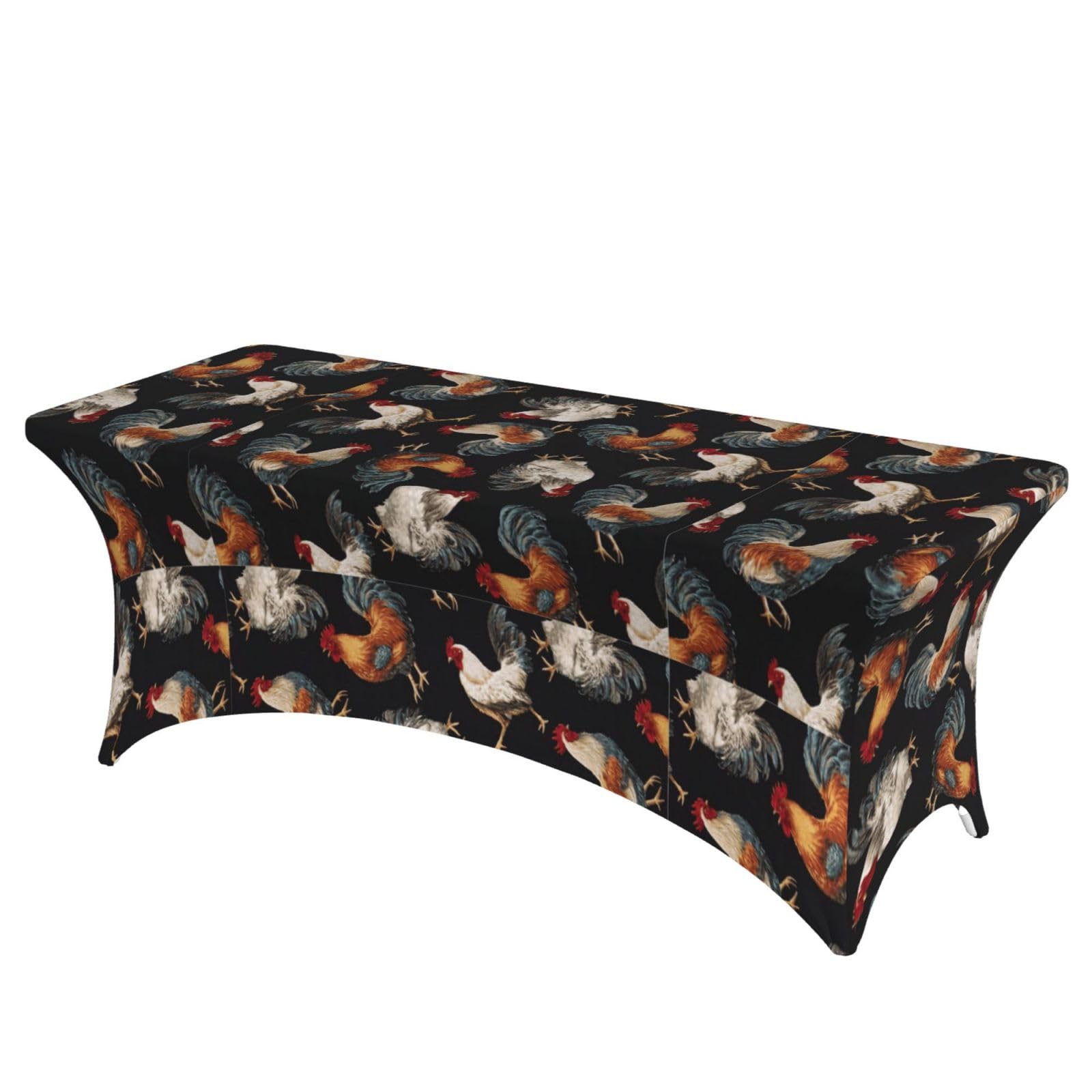 ERCgad French Roosters Print Rectangular Tablecloth Dining Banquet Party Events Home Celebration Table Cover