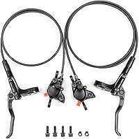 Vista 1 de Cyclon MT200 MTB Juego de frenos de disco hidráulicos, Frenos hidráulicos de bicicleta hidráulicos de aleación de aluminio de 31.496 in, freno