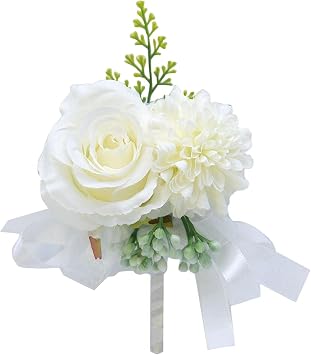 Wedding Boutonniere | Corsage Flower | Simulation Corsage, Groom And Best Man Boutonnieres With Artificial Flower, For Wedding Ceremony, Formal Dinner