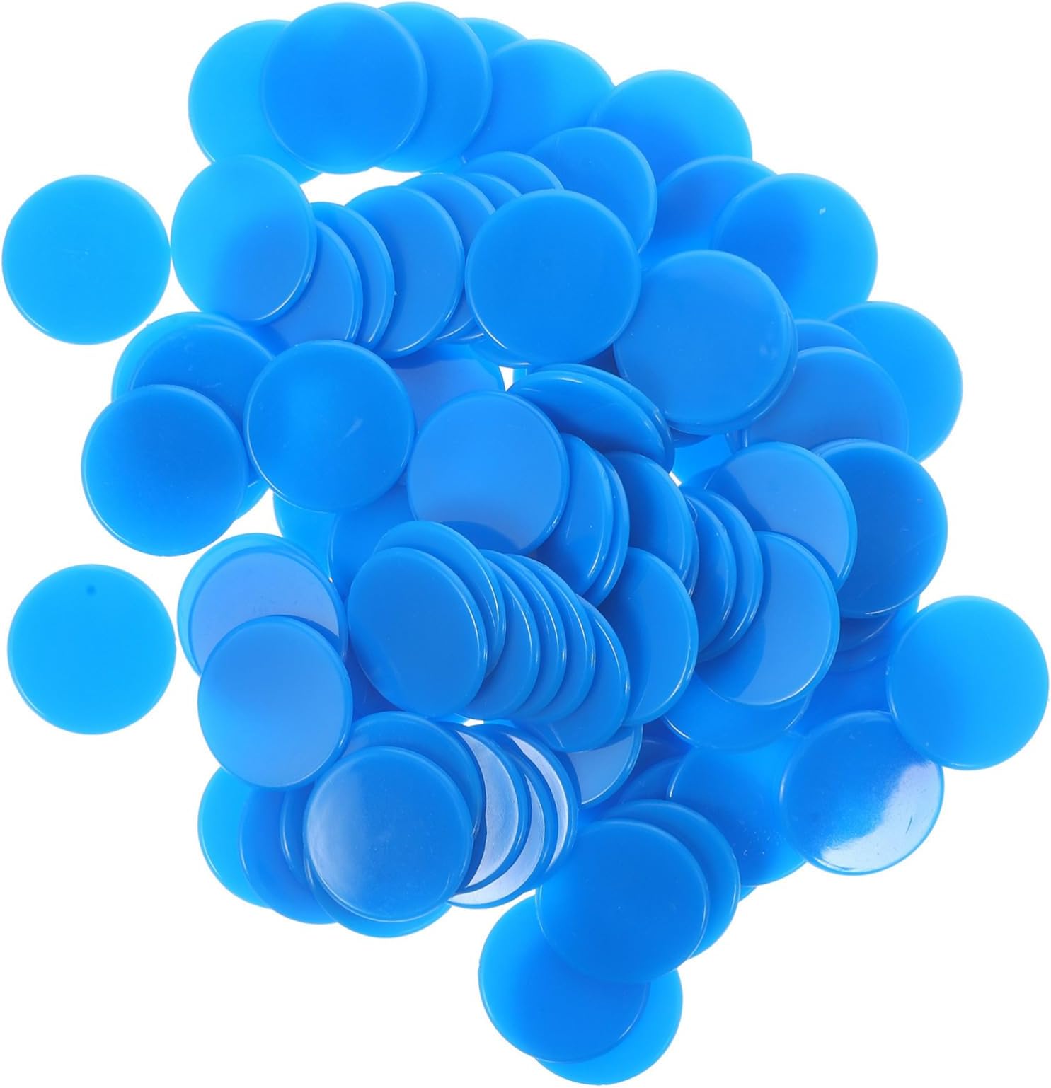 BESTonZON 100pcs Colored Bingo Chips Double-Sided Counting Discs for Games Classroom and Math Learning Fun Markers Mixed Colors for Parties and Activities