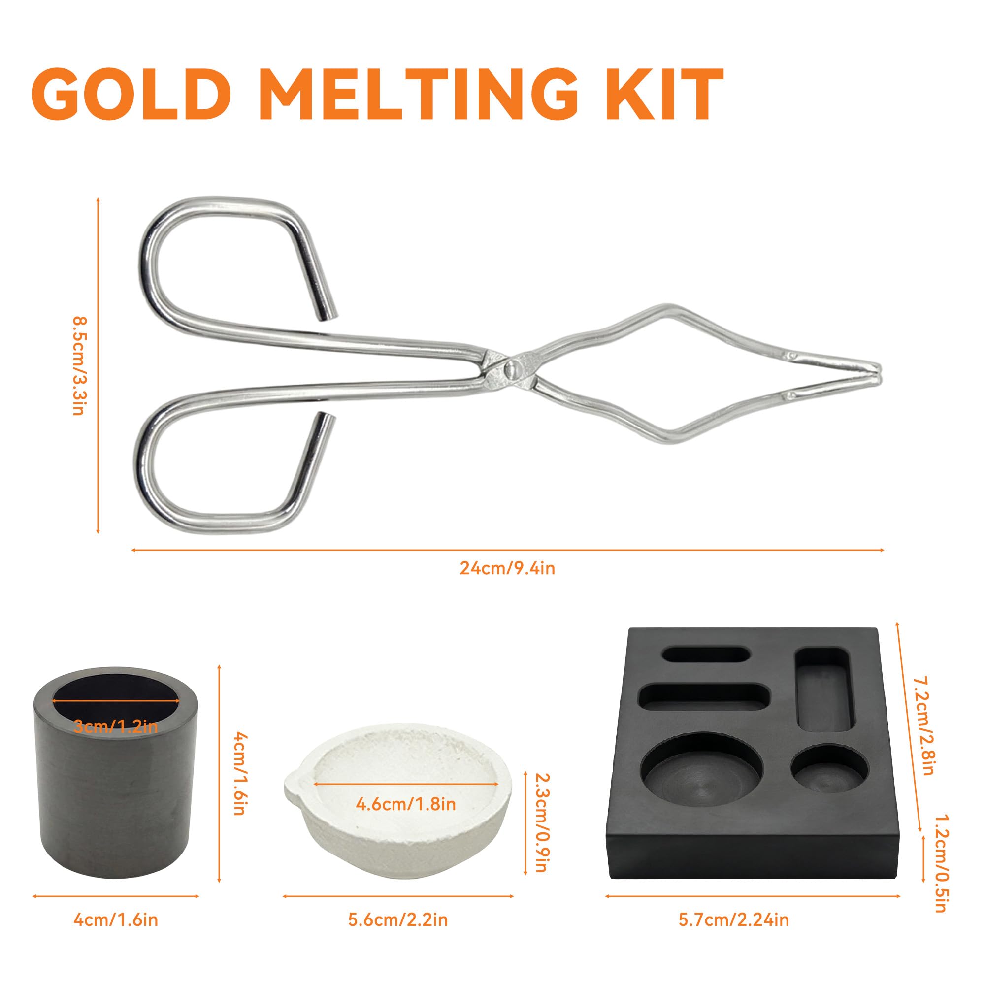 4 Stück Schmelztiegel,Gold Schmelzen Set,Schmelztiegel Metall,Graphittiegelset,für Silber, Legierungsschmelze, Schmelzen von Barren