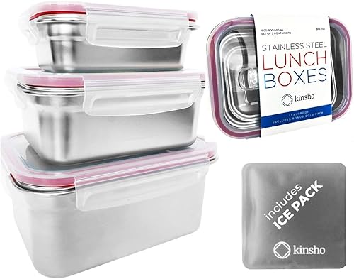 Miniatura 1 de Kinsho - Fiambreras Bento de acero inoxidable