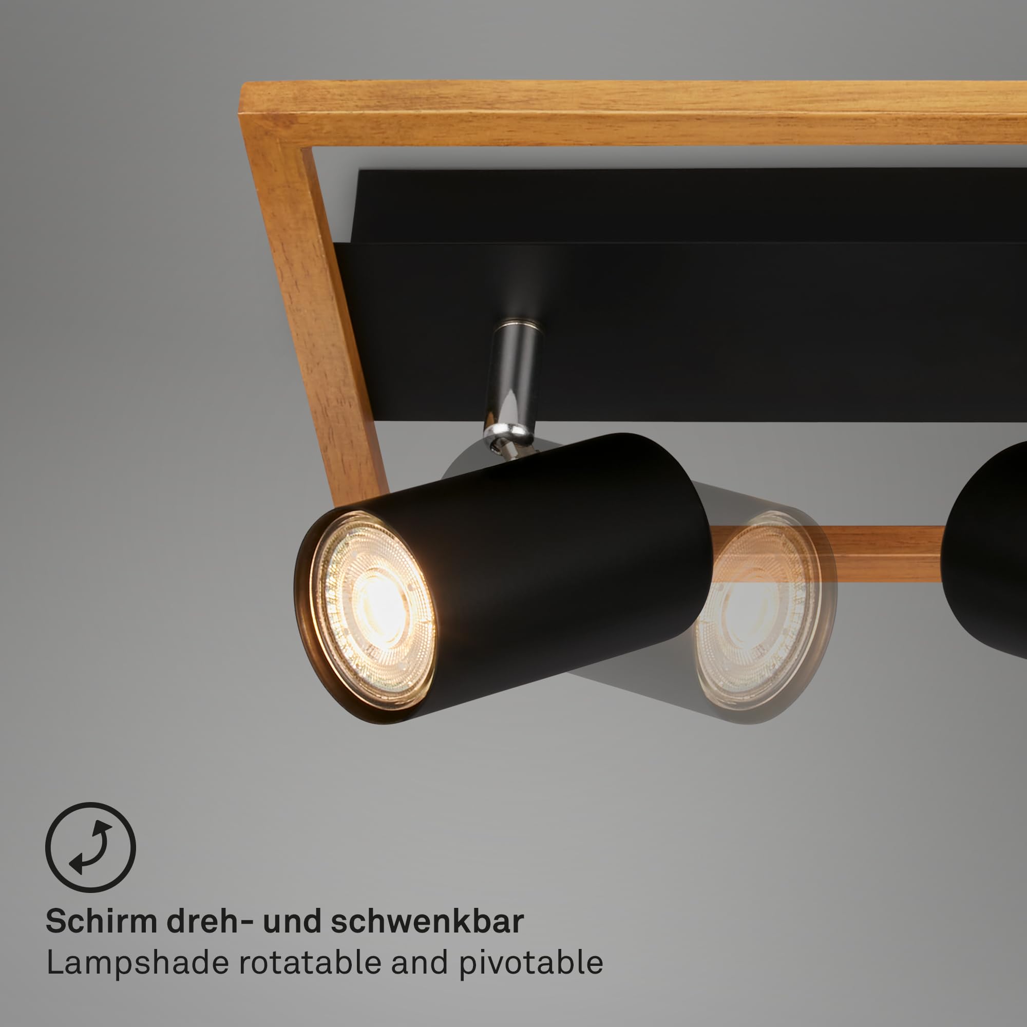 Briloner Leuchten - Spotlamp, plafondspot retro, plafondlamp vintage