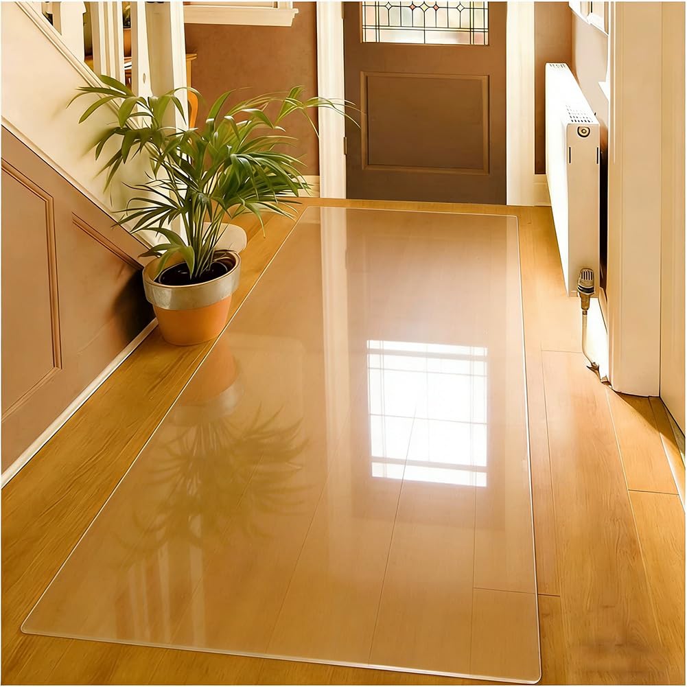Tapis transparent grand format pour entrée et couloir de maison moderne