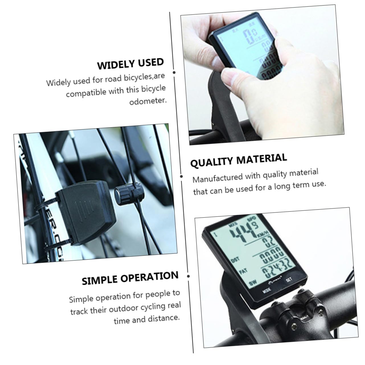 ibasenice Computadora De Ciclismo para Cuentakilometros Bicicleta Inalambrico Odómetro para Bicicleta Pantalla Retroiluminada para Rutas De Montaña