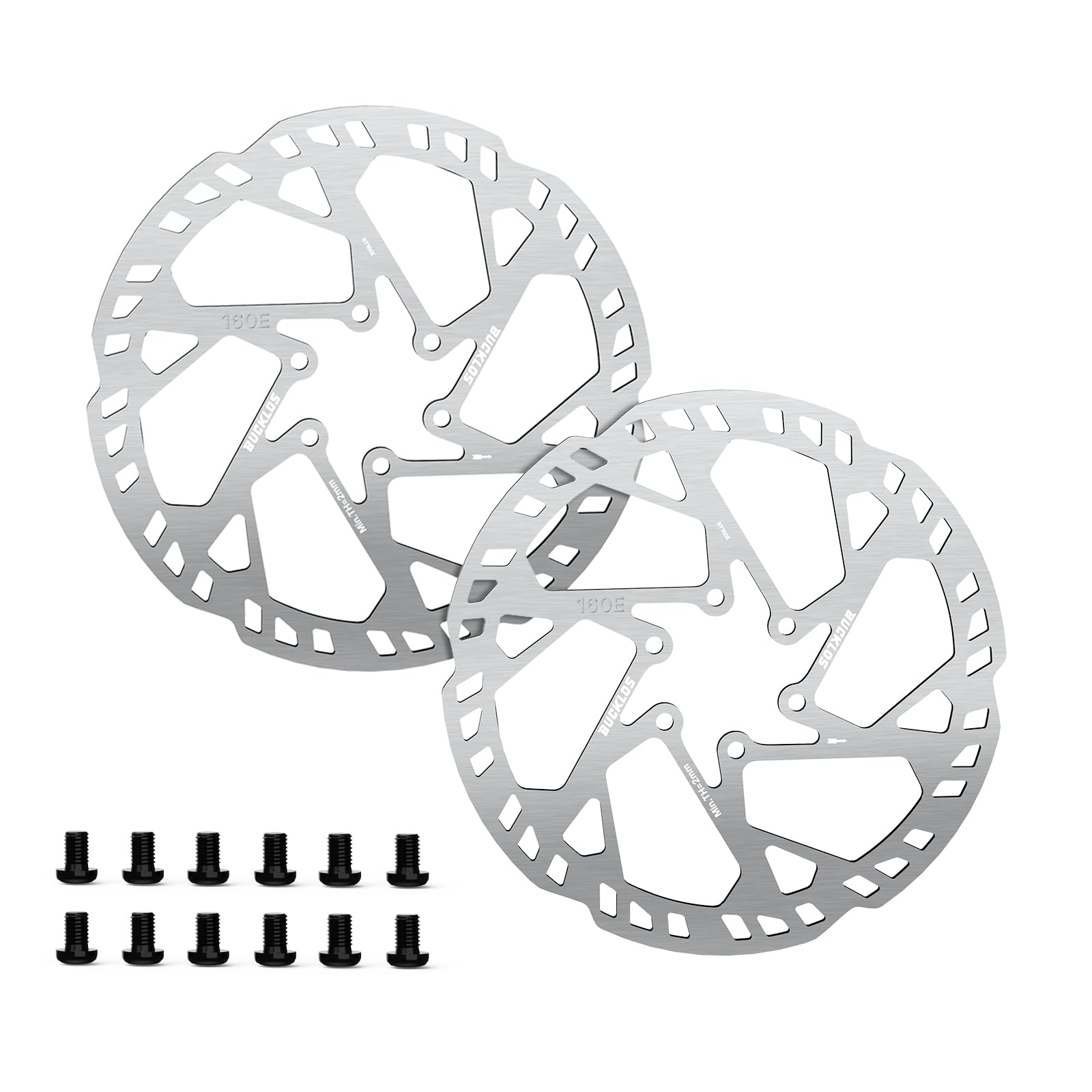 E-Bike Brake Rotor 160mm 2PC, 2.3mm Thick Heavy Duty Disc Brake Rotor