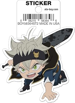 Ata-Boy Black Clover Asta Chibi Die Cut 3 Inch Sticker