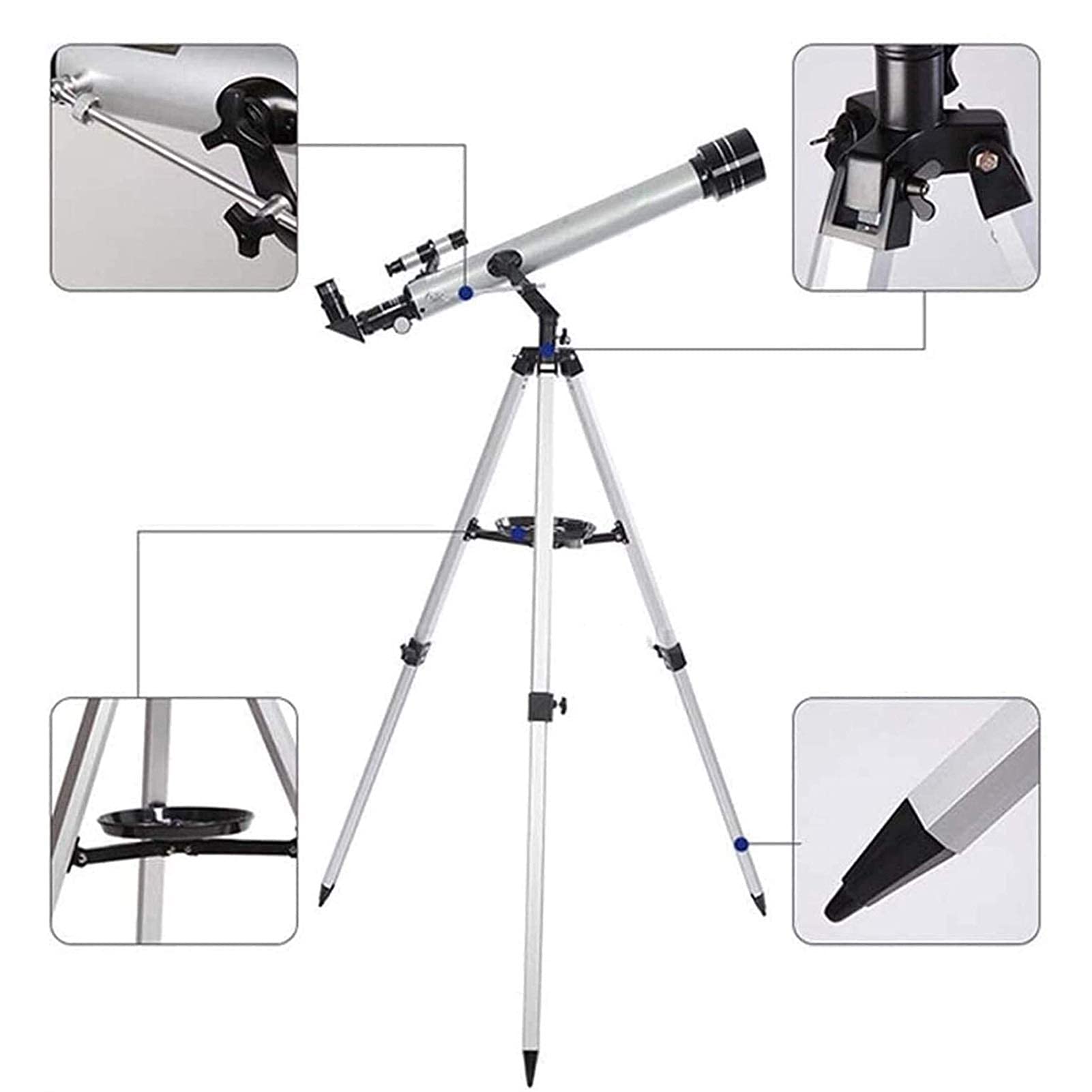 Télescope astronomique Spatial, monoculaire Haute Puissance, trépied réglable, oculaire Multi-Alimentation, télescope Portable pour Enfants, débutants et Adultes
