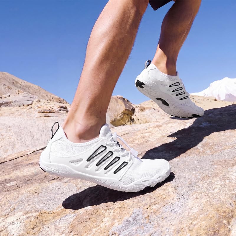 Image of Hike Barefoot Water Shoes for Women Men Footwear, Quick Dry Wide Toe Box Pro Beach Swim Athletic Sports Shoes, Non-Slip Lightweight Aqua Shoe for Pool Hiking Walking Kayaking Diving Surfing