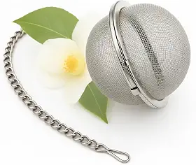 Infusor de Chá em Aço Inox 4,5cm Individual – Coa e Peneira Todos os Tipos de Chá – Durável, Prático e Fácil de Limpar