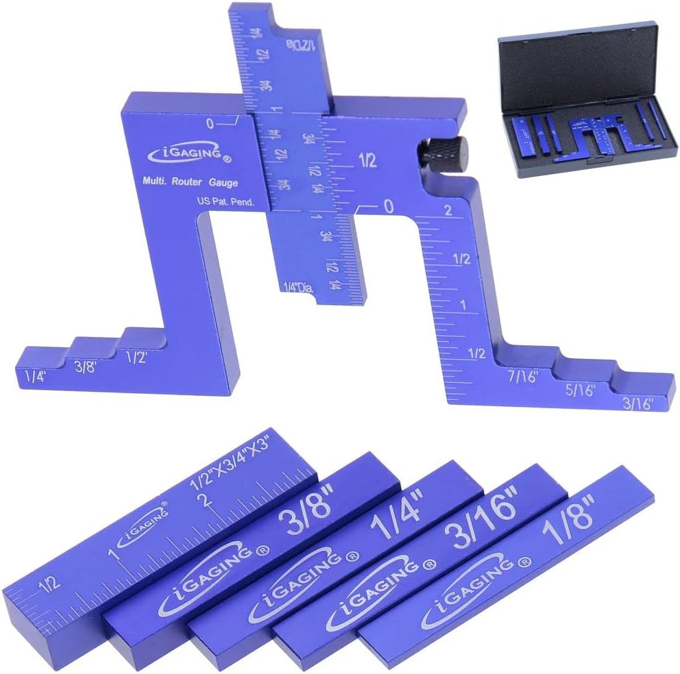 iGaging Router Table Gauge Adjustable and Setup Bar Set