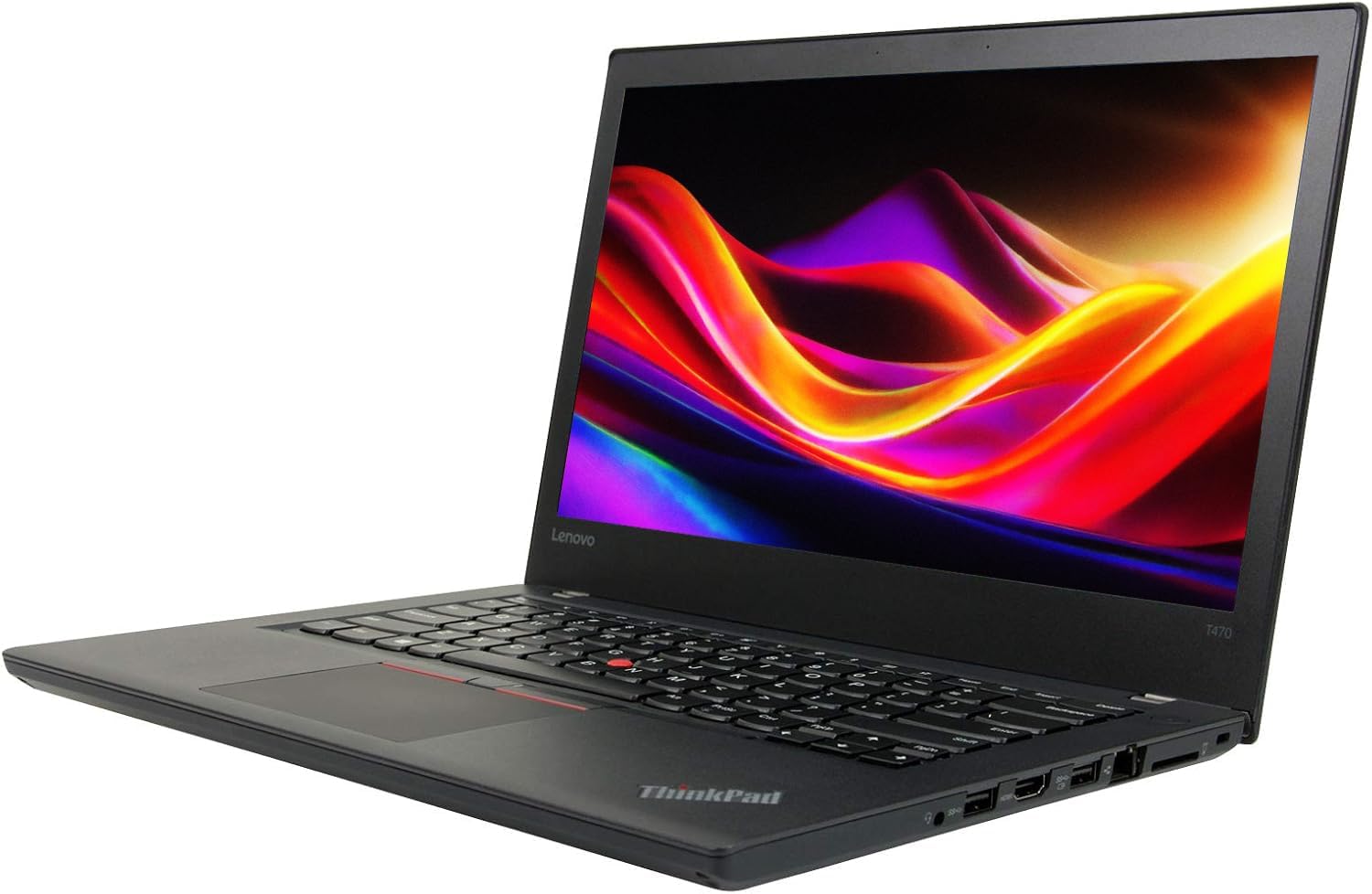 Lenovo Thinkpad T470 Business Laptop 14" (1366x768), Intel Core i7-6500U, 8 GB RAM, SSD da 256 GB, tastiera US QWERTY Windows 11 Pro (ricondizionato)