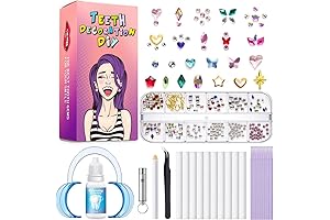 Multicolor Butterfly Tooth Gem Kit: Sparkling Crystal Nail Jewelry for Dazzling Smiles