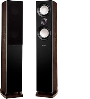 Fluance Reference High Performance 3-Way Floorstanding Loudspeakers with Down-Firing 8" Subwoofers for 2-Channel Stereo Listening or Home Theater System - Walnut/Pair (XL8FW)