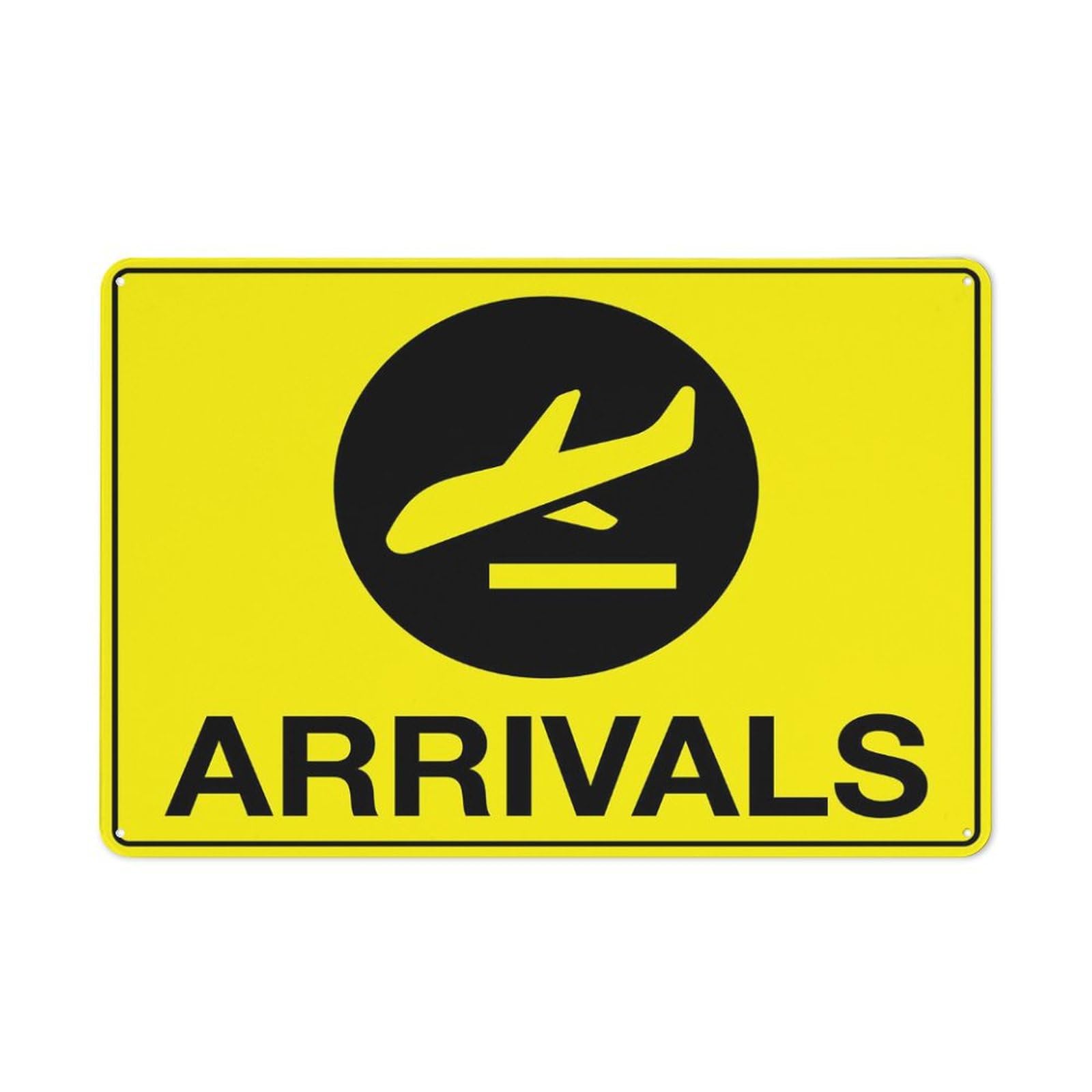 Arrivals Sign, 8x12 Inch Rust-Free Metal Aluminum for House, Door, Office, Business, Yard, Pre-Drilled Holes, Weather Resistant