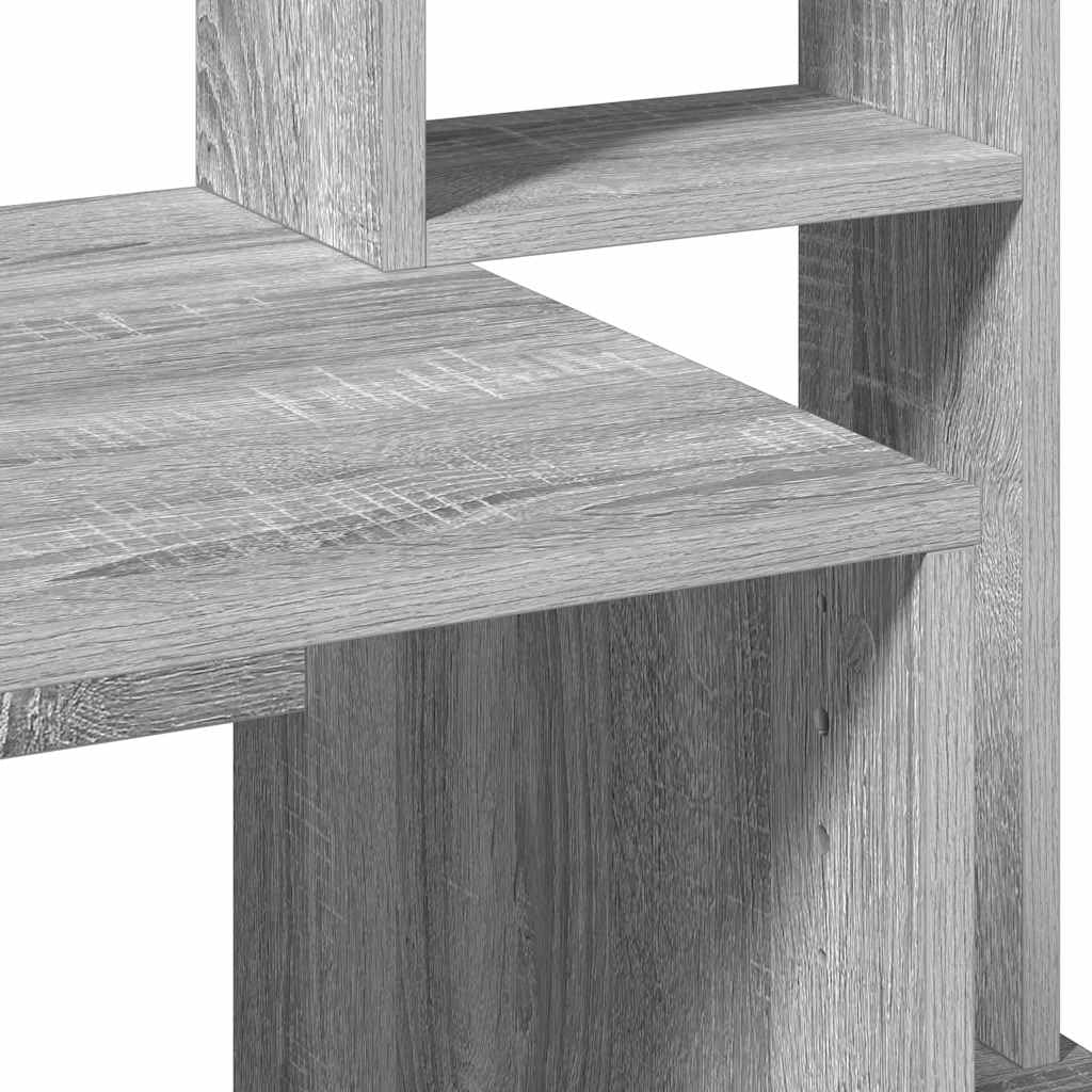 Scrivania con mensola grigio Sonoma, 100 x 45 x 140 cm, in legno, per studio, PC, postazione di lavoro, ufficio, casa, ufficio