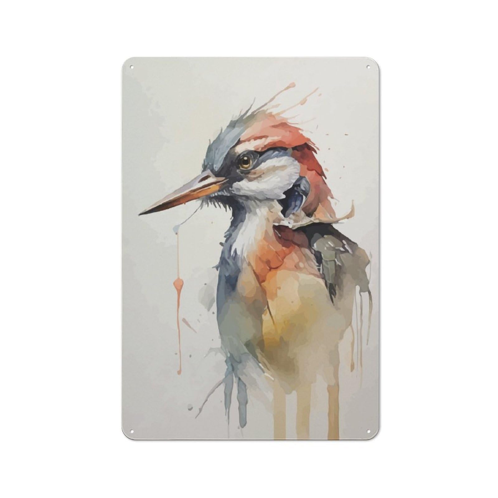 Junmoney Bird Head For Café Or Restaurant, Vintage Tin Wall Plaque 30X20cm, New Home Wall Decor For Café Owners And Decorators