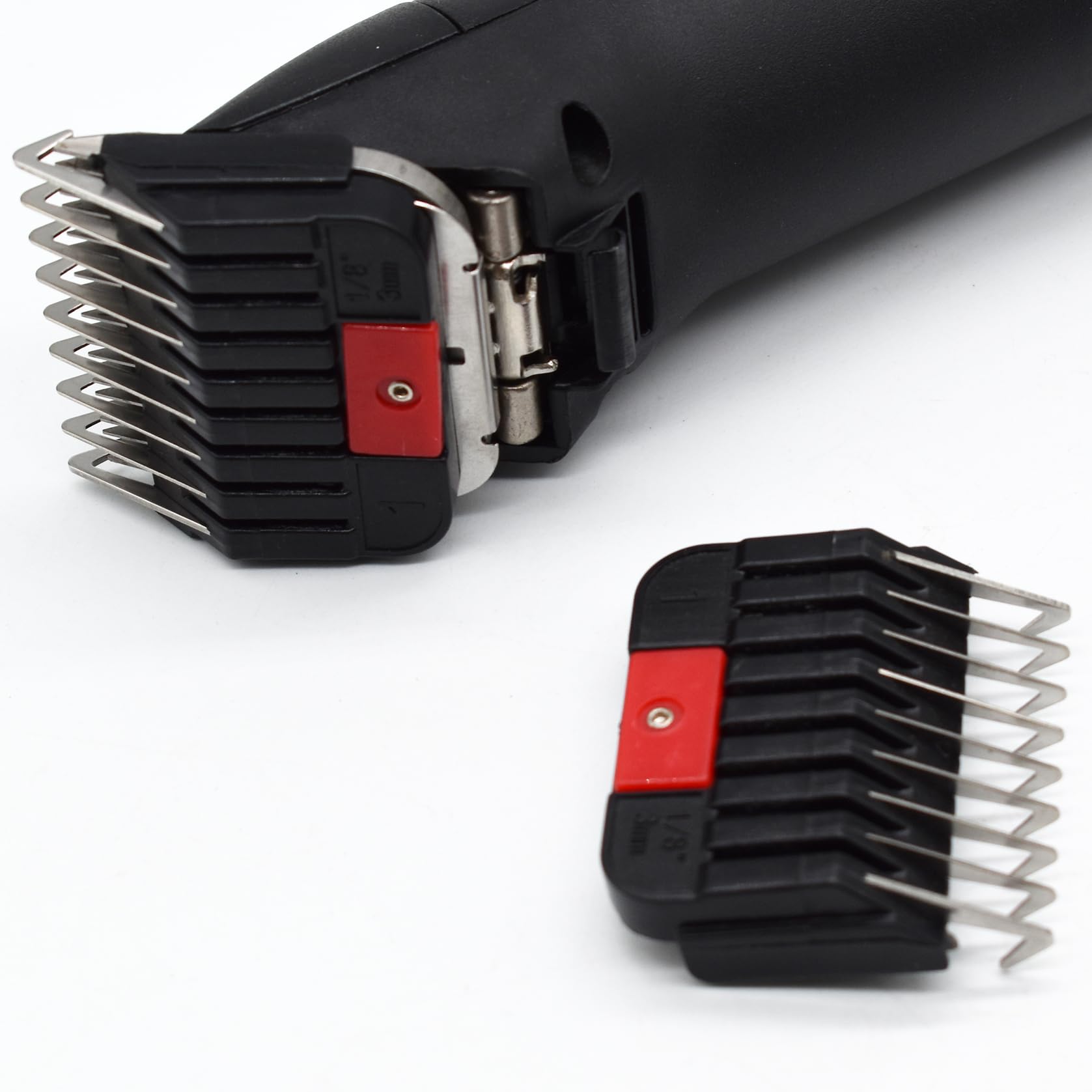 Peignes de protection professionnels en acier inoxydable pour toiletteurs d'animaux de style A5, 0,3 à 2,5 cm, compatibles avec les tondeuses Wahl KM Series Andis AG BG Oster A5 A6 (#2,5 cm)