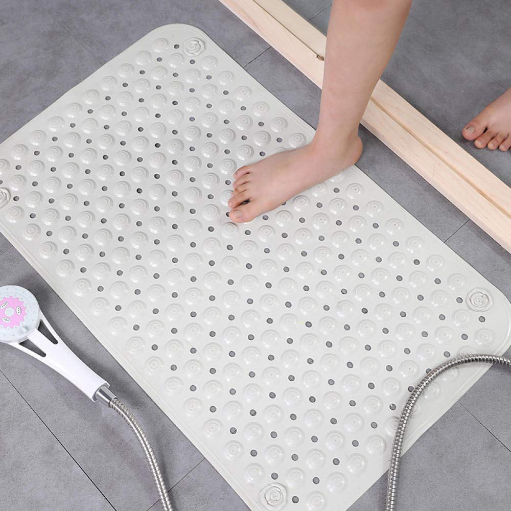 Antypoślizgowa antypoślizgowa mata pod prysznic kwadrant trwała PCW efekt bąbelkowy antybakteryjny mocny uchwyt 80 cm x 80 cm (niebieski)