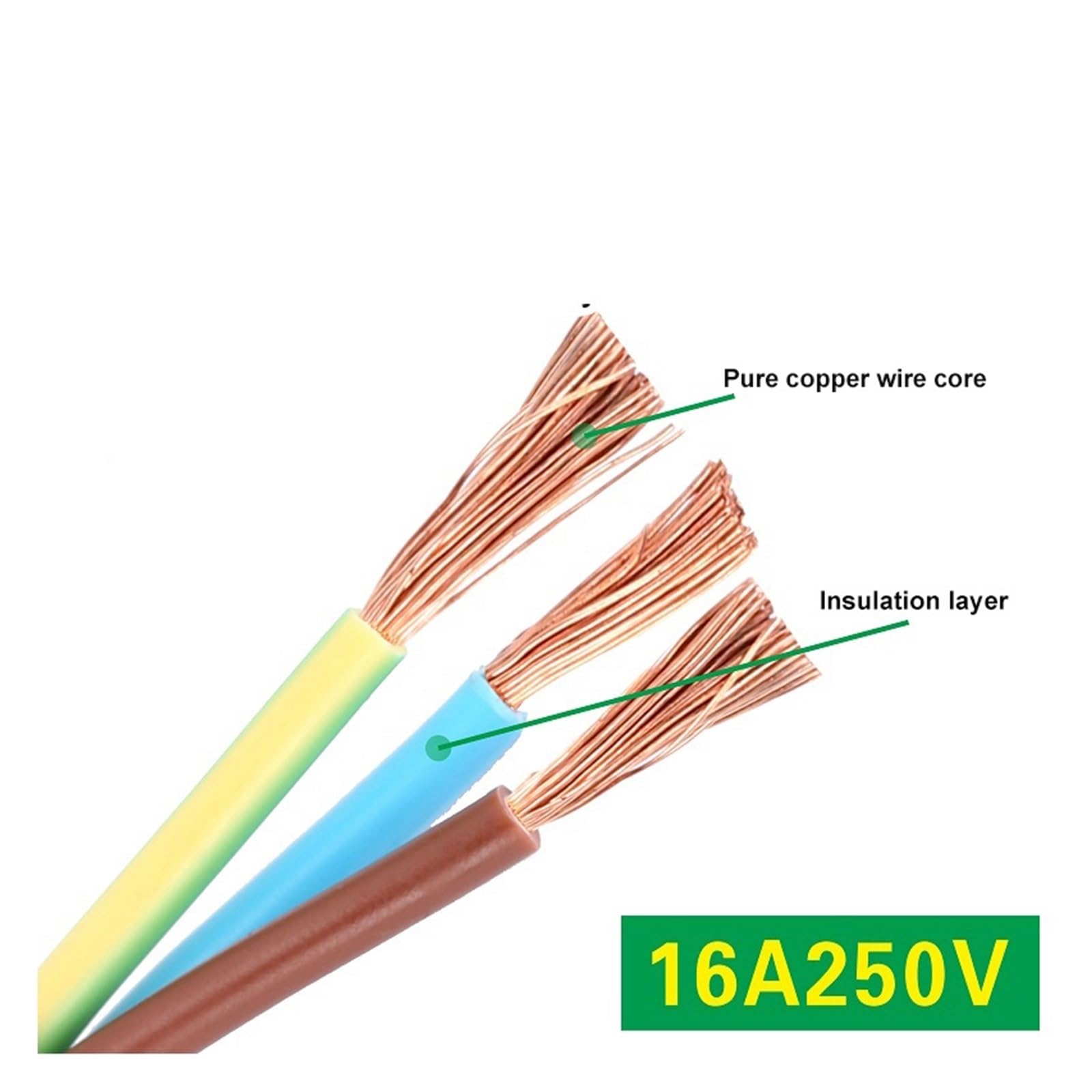 Cable De Energía UE Euro IEC C13 AC Cable De Extensión De Alimentación 1m 1,5 M 1,8 M 3 * 0,75mm For PC Monitor De Ordenador PSU, Compatible Con LG, TV(1.5m)
